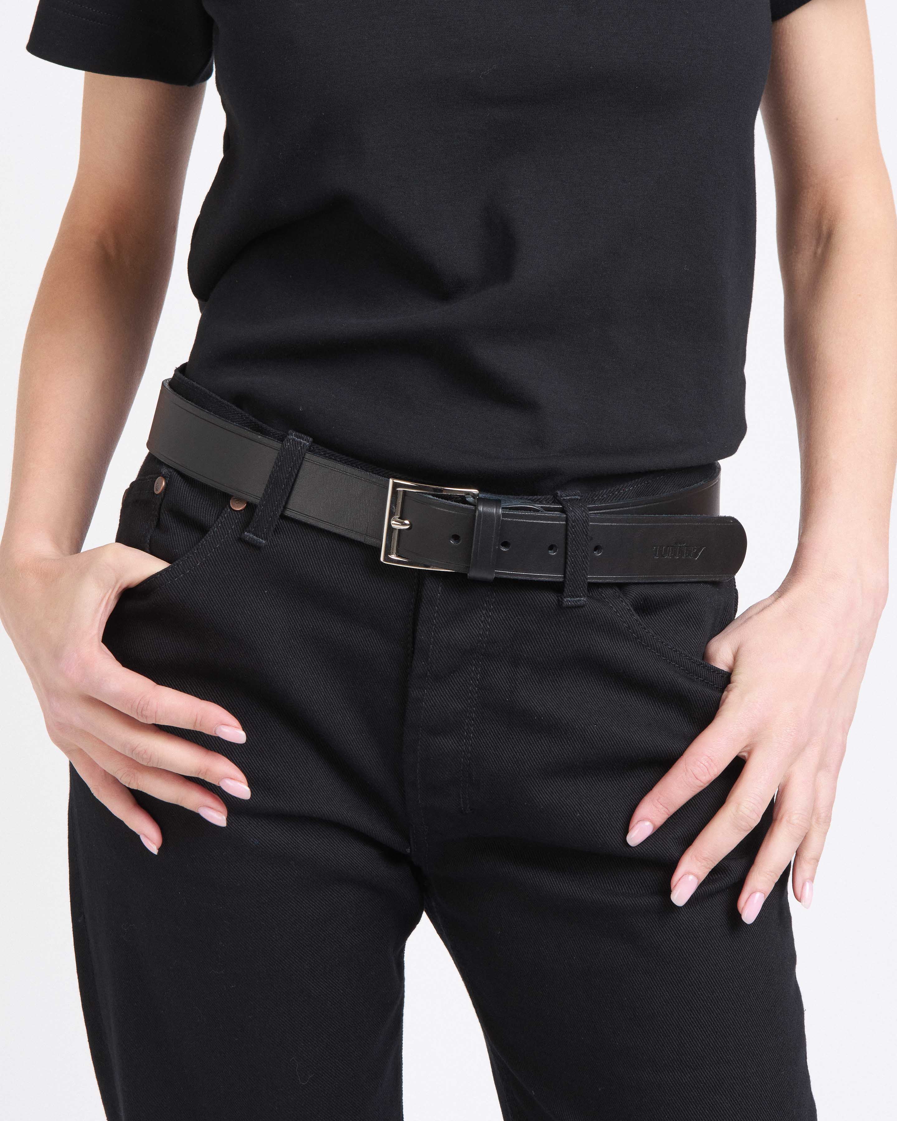 atelier-tuffery-ceinture-en-cuir-noir-femme image 2