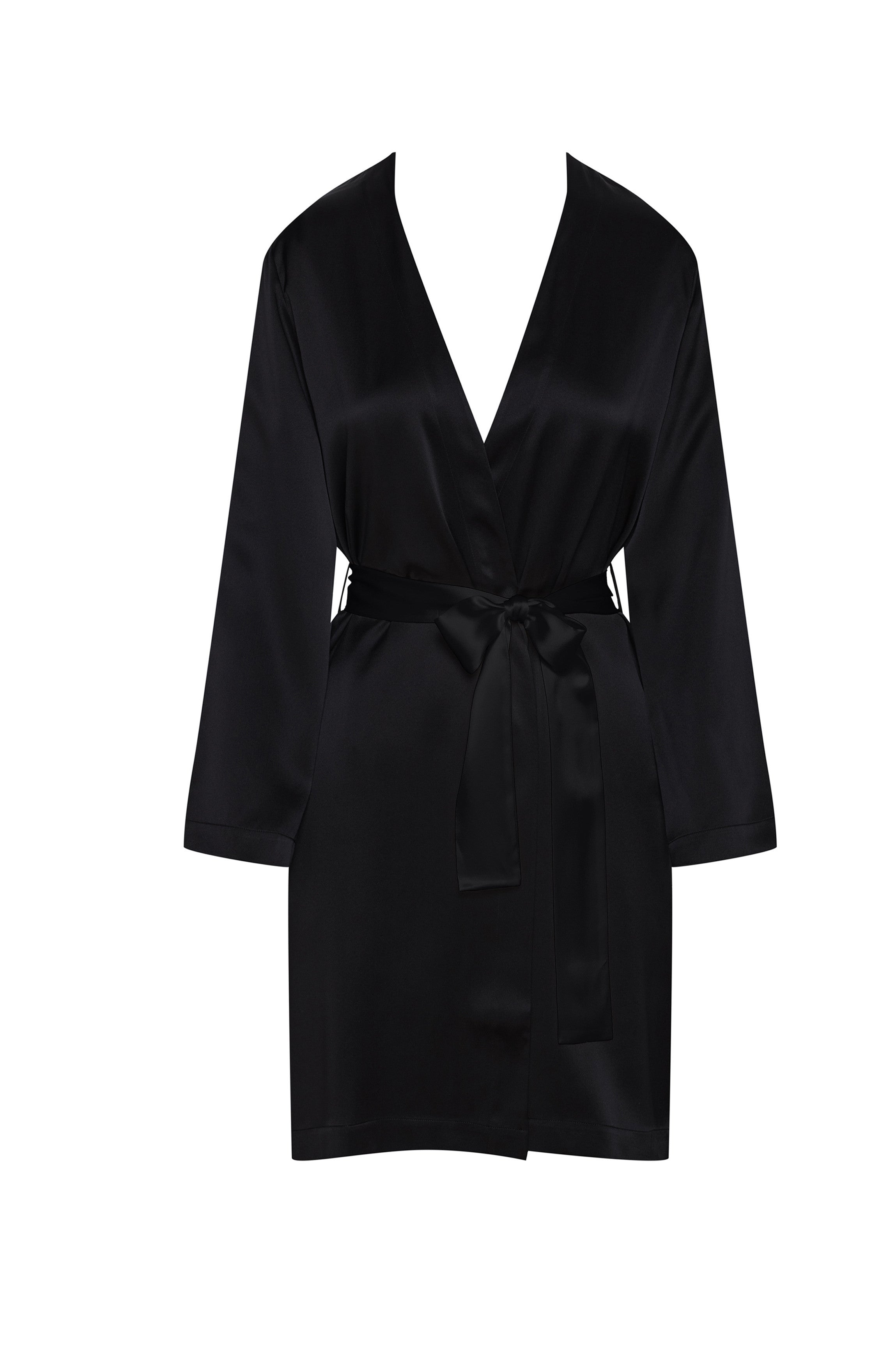 cadolle-peignoir-soie-noire-homewear-eloise image 1