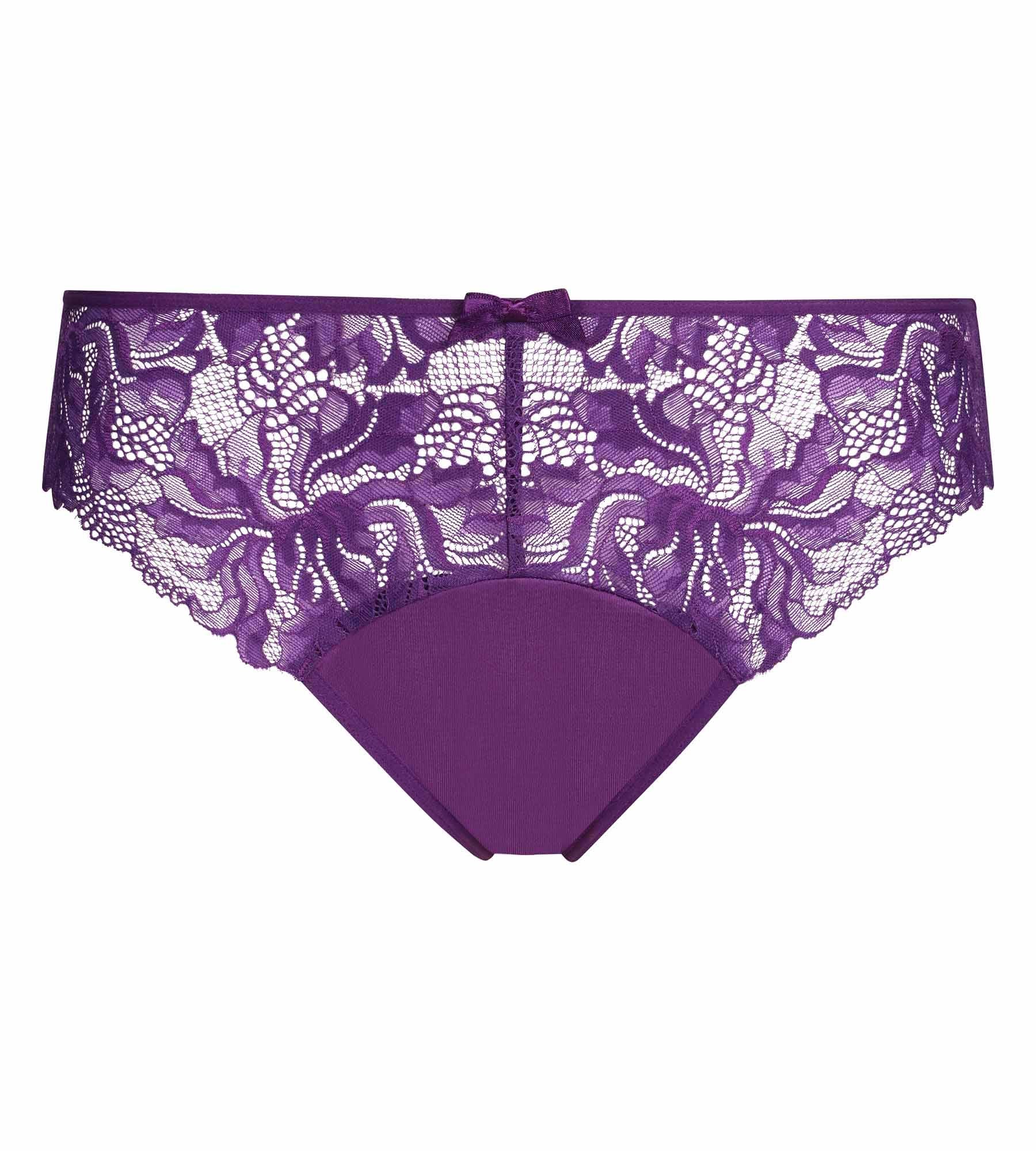 dim-generous-essentiel-culotte-femme-violet-vif-microfibre-et-dentelle image 5