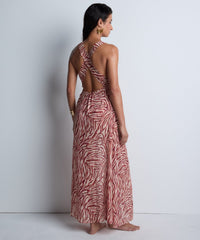 aubade-beach-walk-robe-longue-pink-tiger-3 image 4