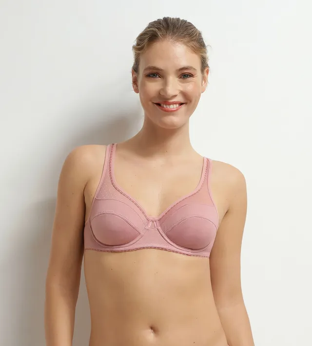 dim-generous-coton-bio-d0asf-soutien-gorge-embo-tant-armatures-rose-cendr image 1