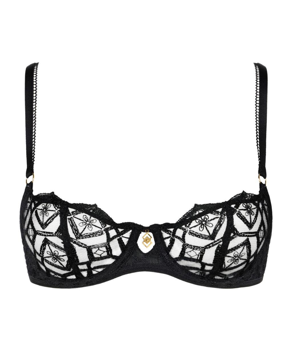 aubade-sense-of-illusion-soutien-gorge-demi-coque-armatures-noir image 1