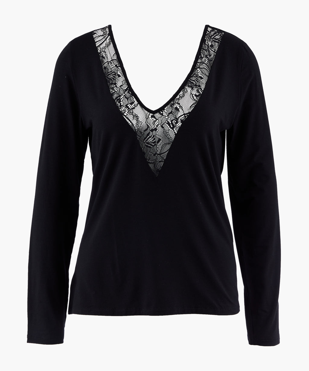 aubade-lazy-days-top-manches-longues-noir-2 image 1