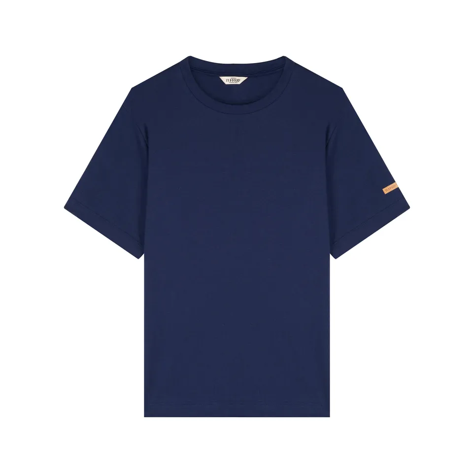 atelier-tuffery-t-shirt-homme-coton-bio-bleu-marine-coupe-droite image 1