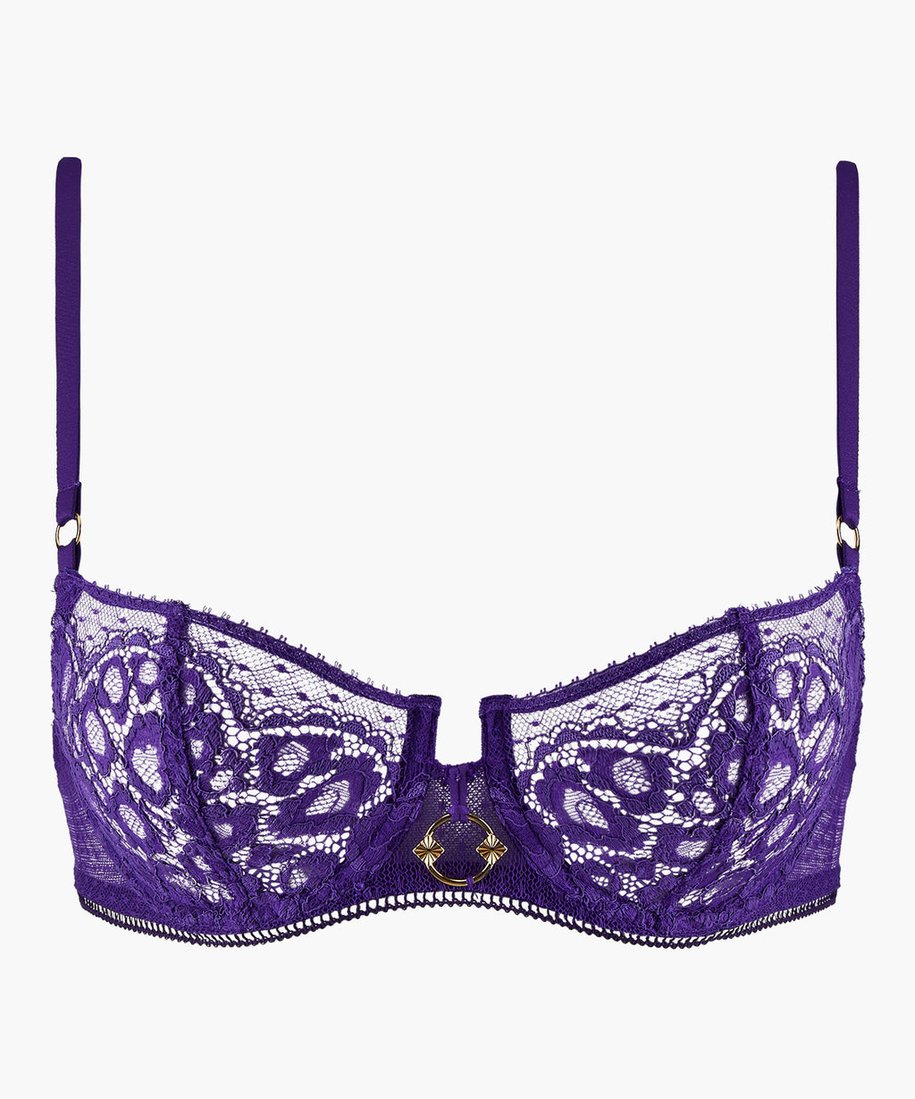 aubade-illusion-fauve-soutien-gorge-demi-bonnet-ultraviolet image 1