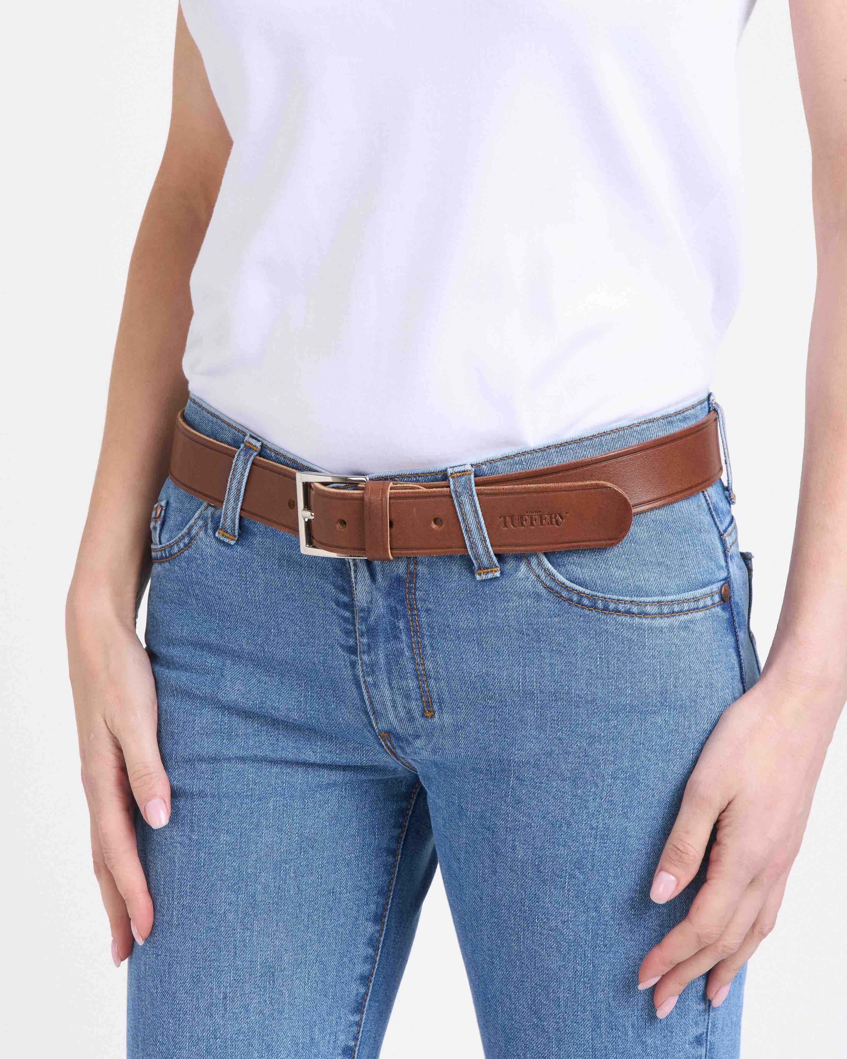 atelier-tuffery-ceinture-en-cuir-marron-artisanale image 4