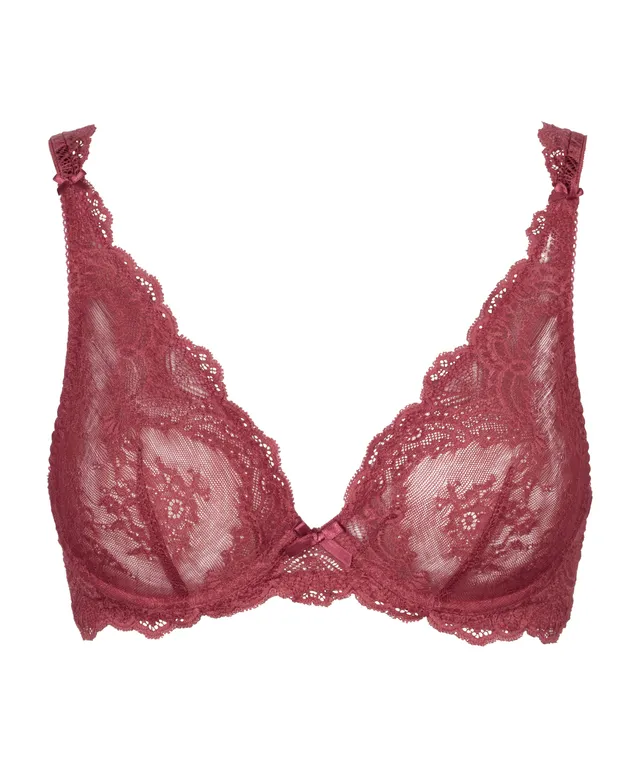 aubade-danse-des-sens-soutien-gorge-triangle-plunge-armatures-mulberry image 1