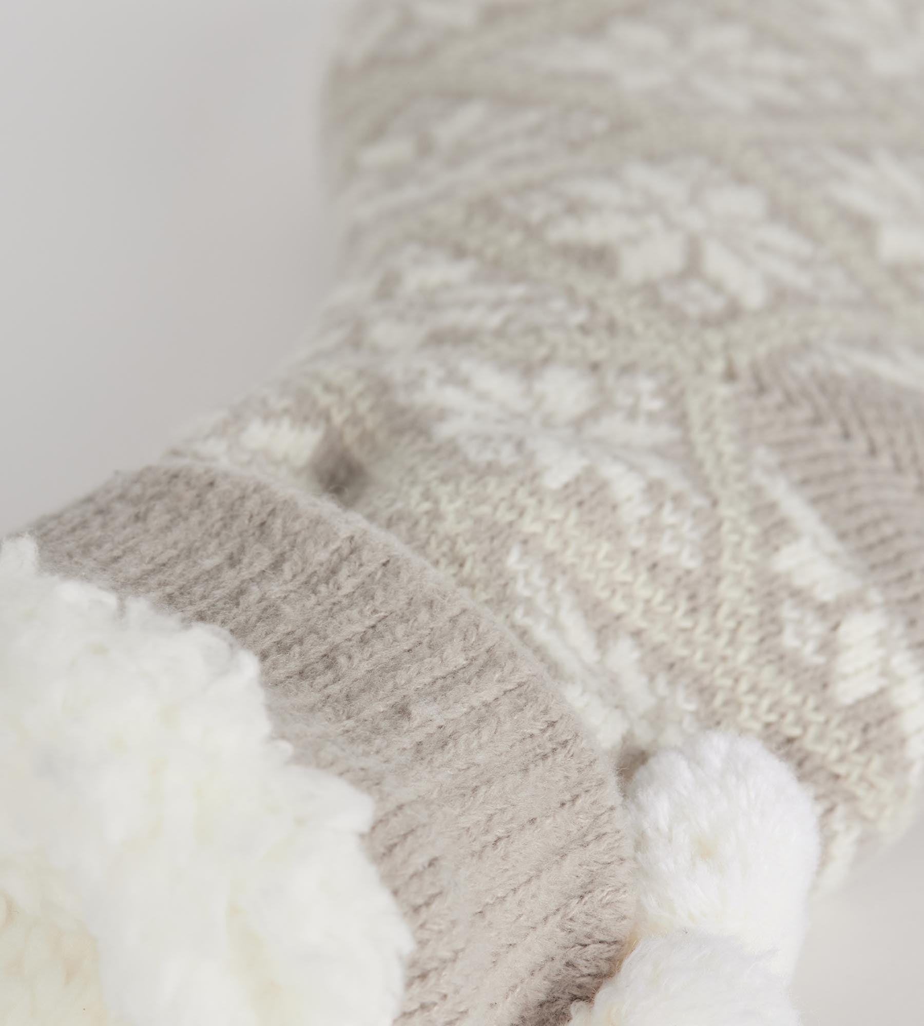 chaussettes-femme-dim-cocoon-gris-acier-doublure-polaire image 3