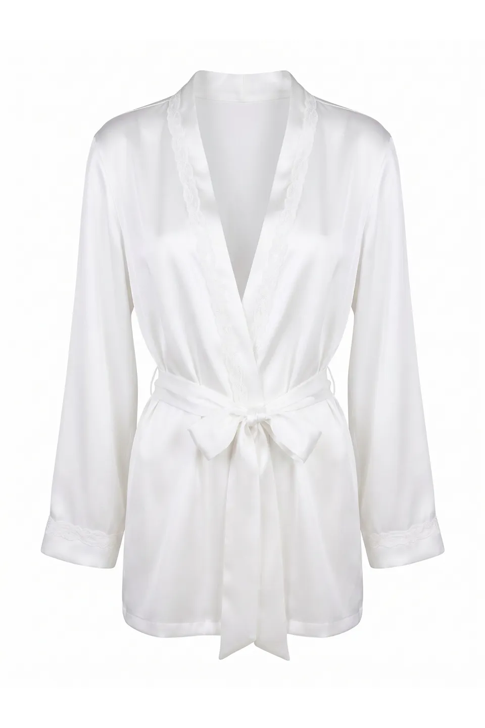 cadolle-veste-de-pyjama-soie-ivoire-dentelle image 1