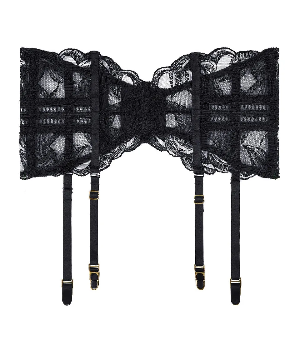 aubade-into-the-groove-serre-taille-black-serre-taille-en-broderie-et-tulle-avec image 1