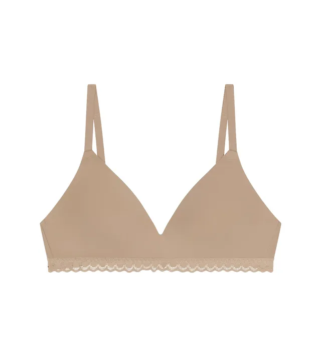 dim-daily-soutien-gorge-fille-sans-armature-microfibre-dentelle-nude image 1