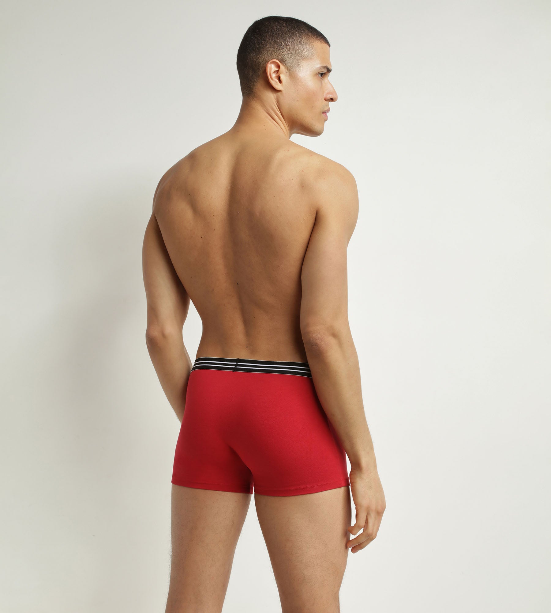 dim-ecodim-lot-de-2-boxers-homme-coton-stretch-rouge-carmin-noir image 2