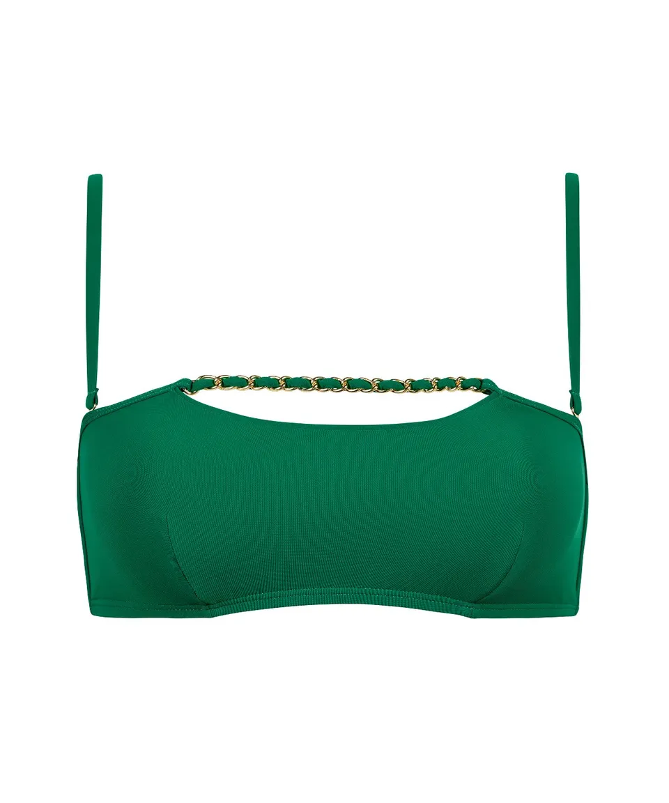 aubade-sparkling-treasure-haut-maillot-bandeau-palm-green image 1