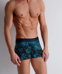 aubade-homme-boxer-flower-lover-coton-bio-bleu-vert image 3