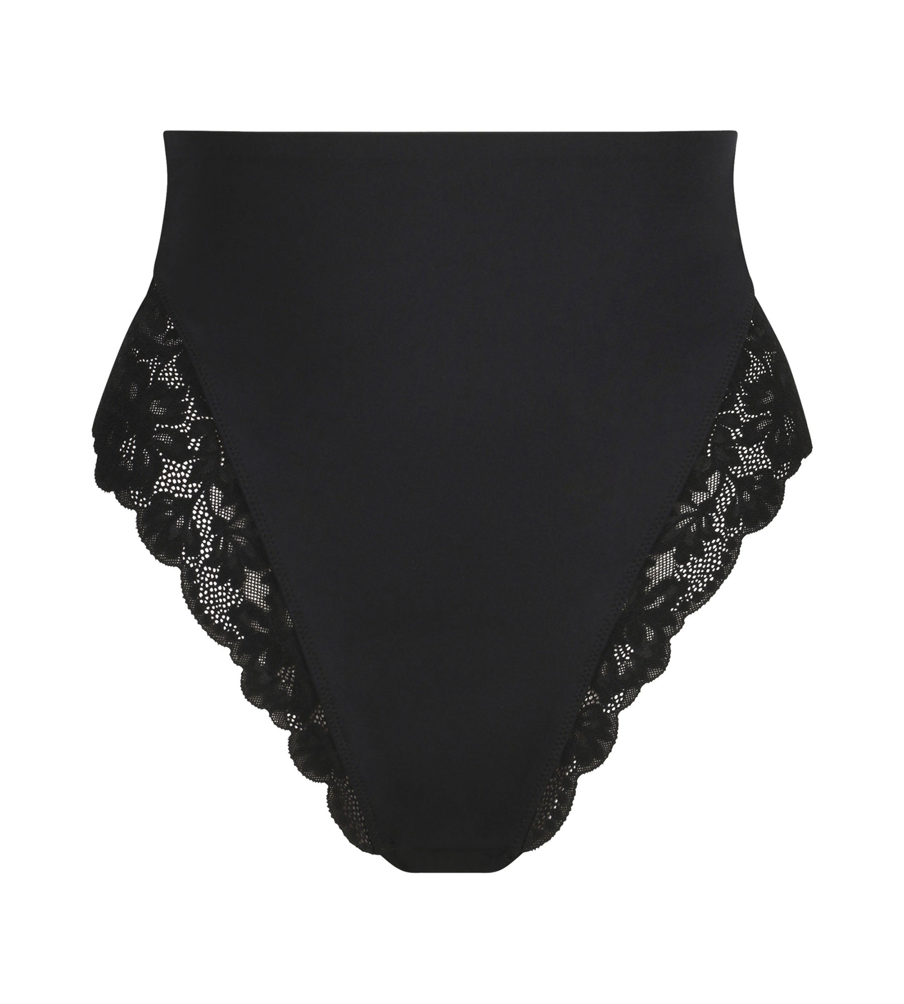 dim-silhouette-elegance-string-galbant-taille-haute-noir-microfibre-dentelle image 5