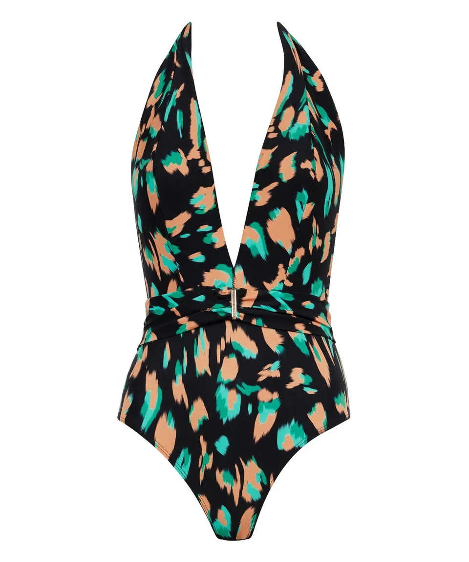 aubade-feline-energy-maillot-de-bain-une-pi-ce-vert-panth-re image 1