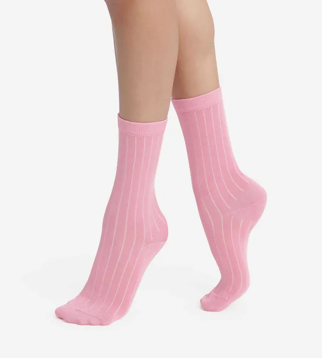 dim-mode-chaussettes-femme-c-tel-es-coton-satin-mauve image 1