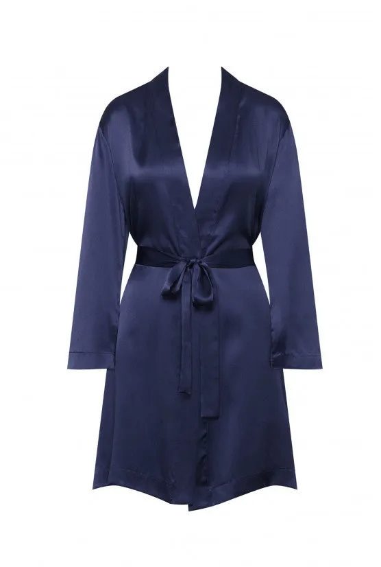 cadolle-peignoir-soie-bleu-marine-homewear image 1
