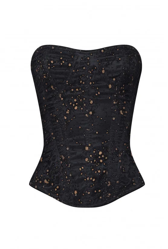 cadolle-victoria-corset-noir-toil-or-la-age image 1