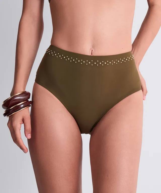 aubade-summer-stars-culotte-taille-haute-sculptante-khaki image 1