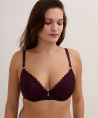 aubade-loge-du-d-sir-soutien-gorge-push-up-moul-deep-berry image 5