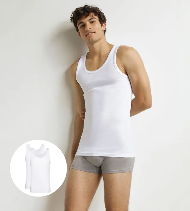 dim-ecodim-lot-de-2-d-bardeurs-homme-coton-blanc image 1