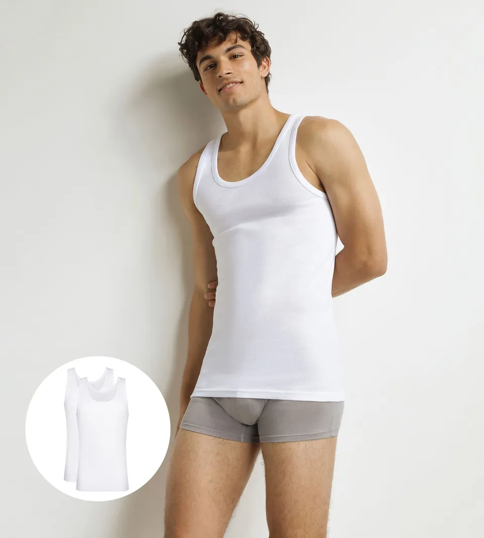 dim-ecodim-lot-de-2-d-bardeurs-homme-coton-blanc image 1