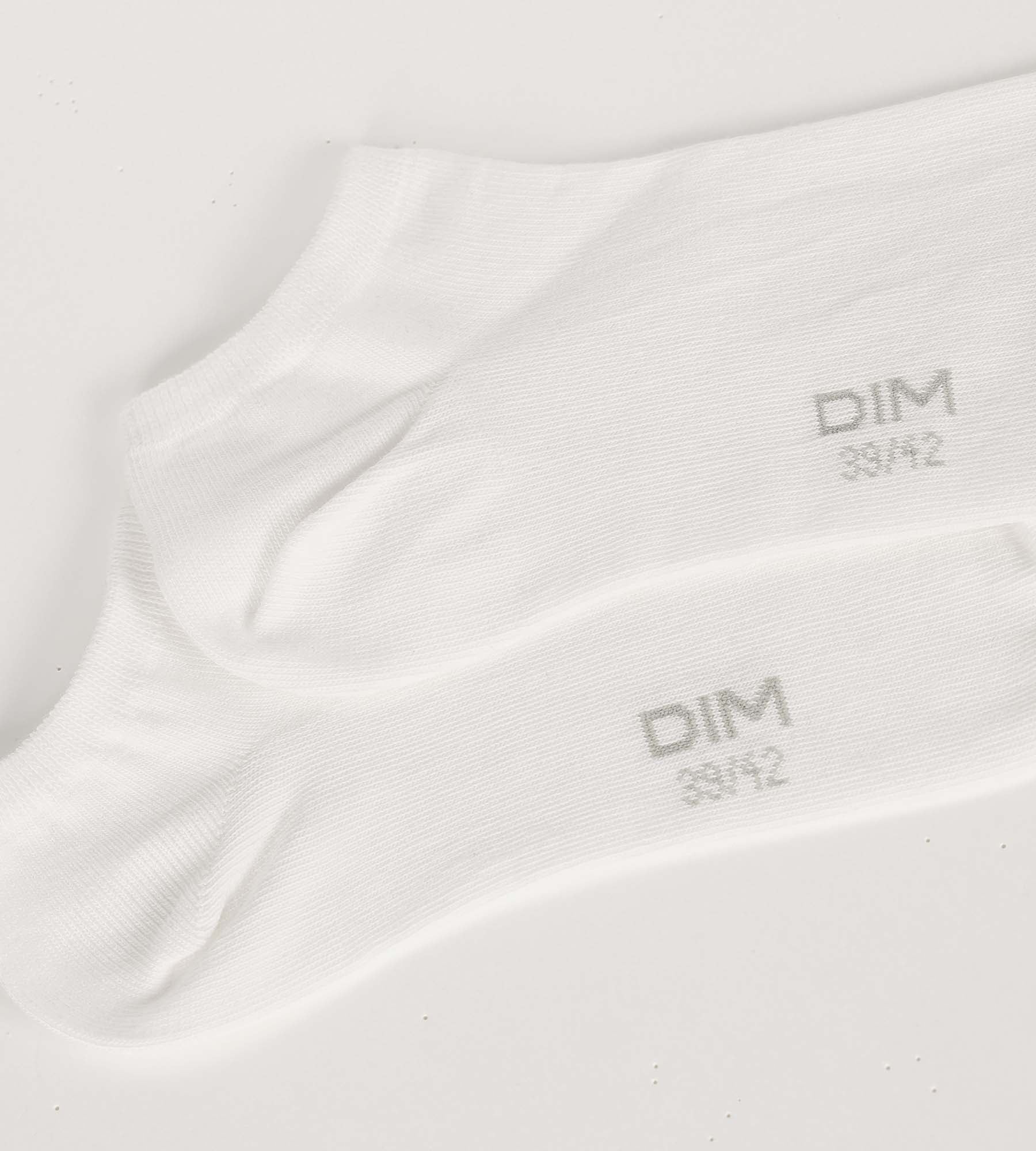 dim-coton-lot-de-3-paires-de-chaussettes-courtes-homme-blanc image 3