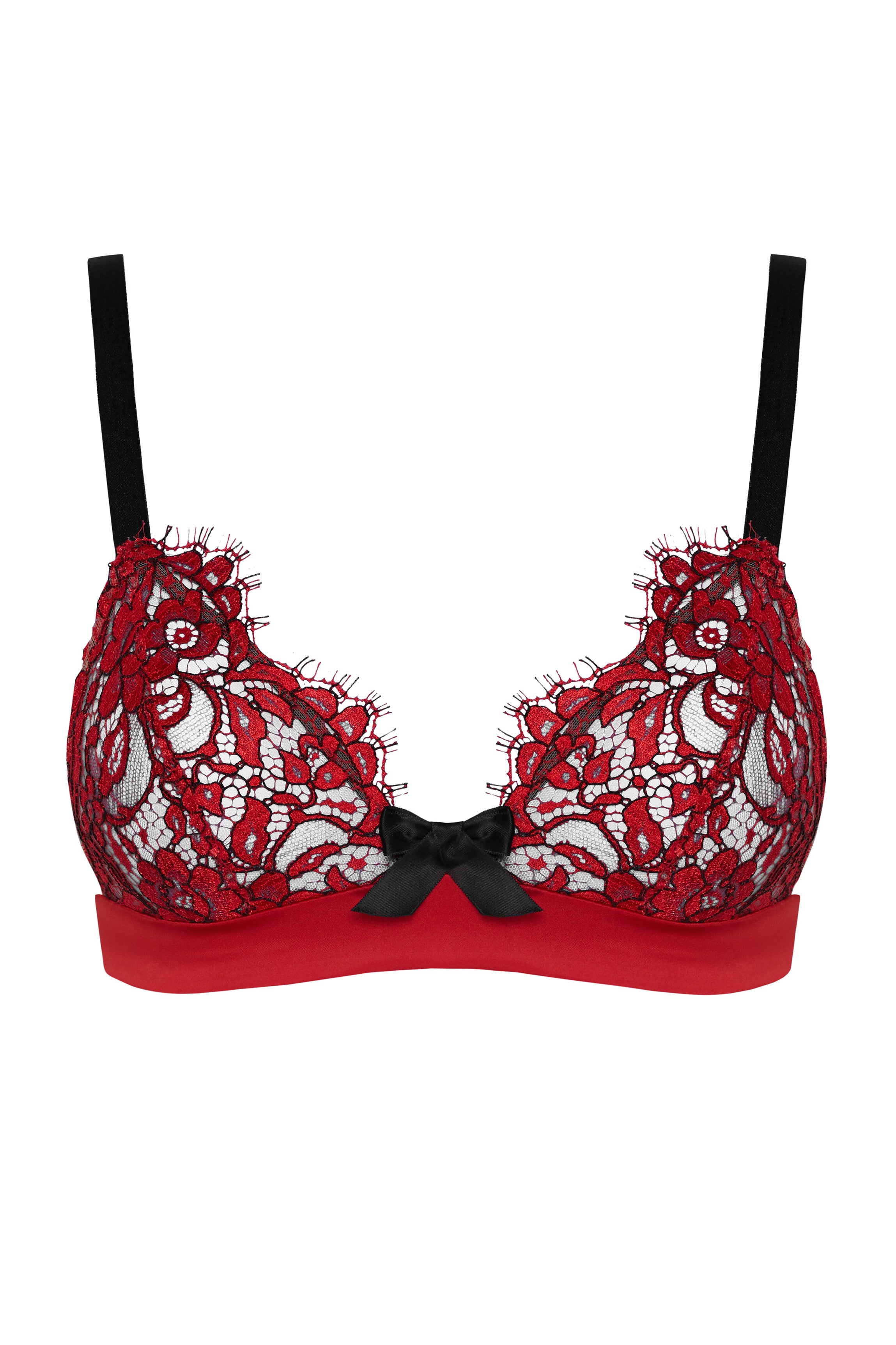 cadolle-soutien-gorge-alexia-sans-armature-dentelle-rouge image 1