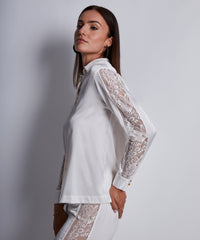 aubade-midnight-whisper-blouse-opale-chemise-en-soie-avec-inserts-en-dentelle-et image 3