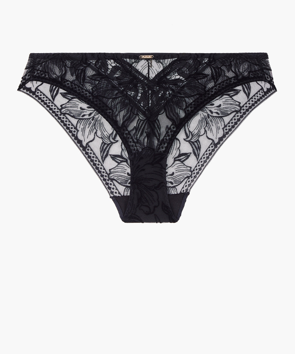 aubade-c-ur-corps-slip-italien-noir image 1