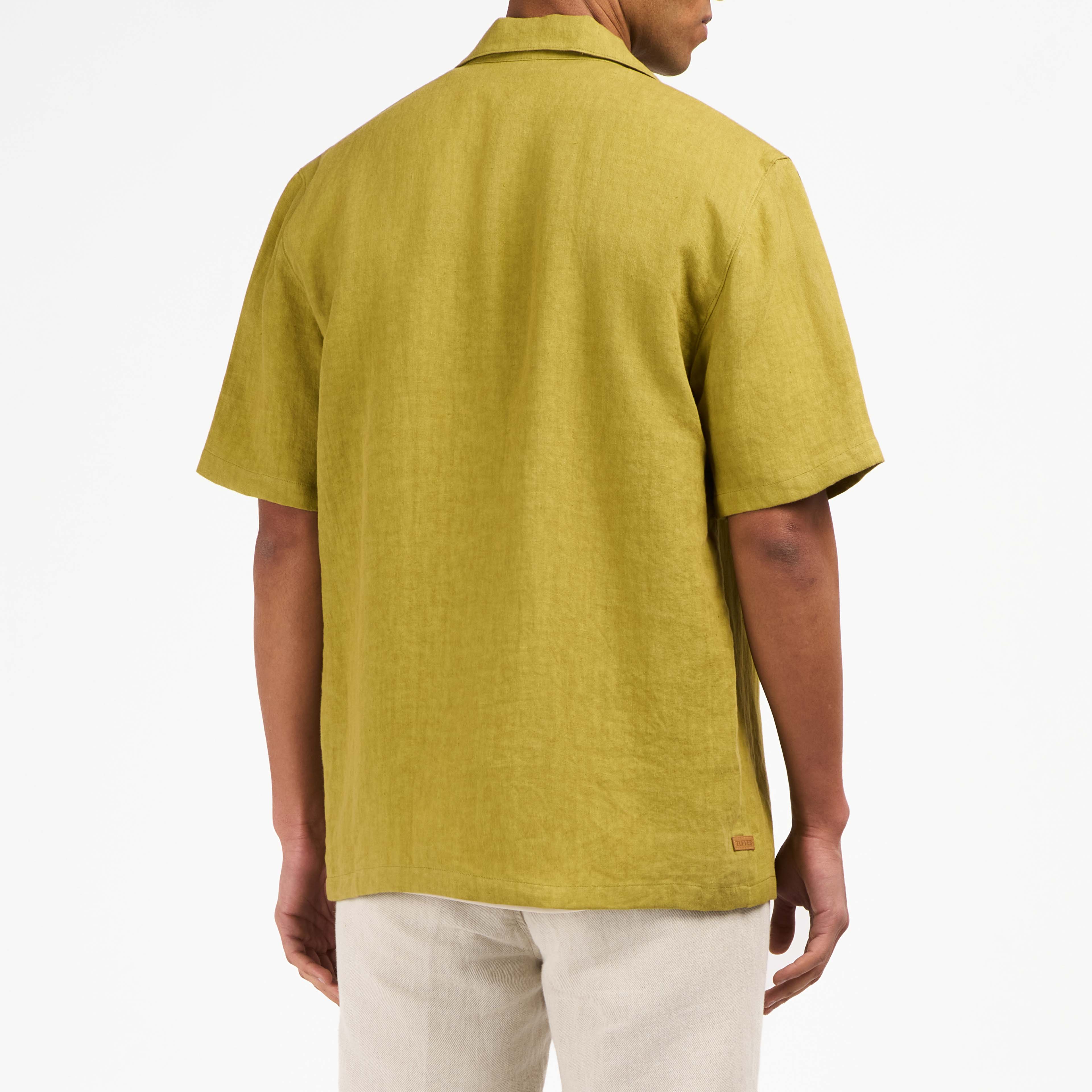 atelier-tuffery-anduze-chemisette-homme-droite-olive-en-lin image 5