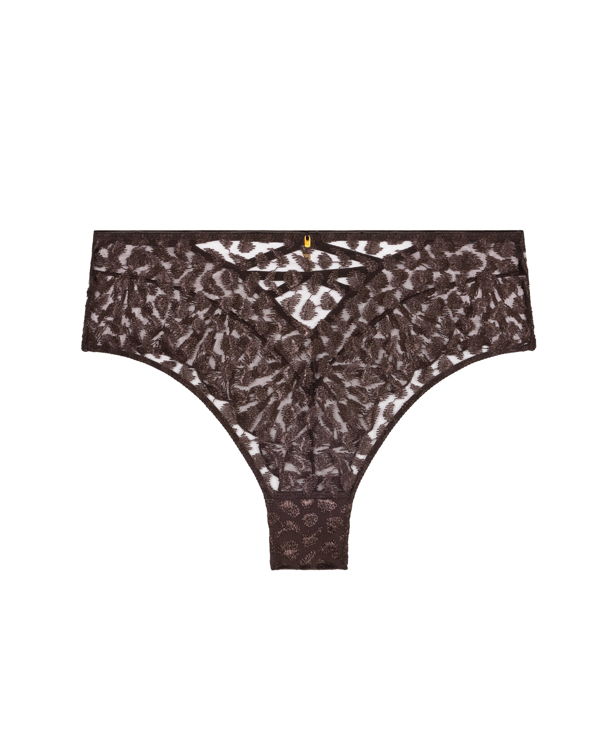 aubade-crazy-in-love-culotte-taille-haute-satin-brown-culotte-sculptante-en-brod image 1