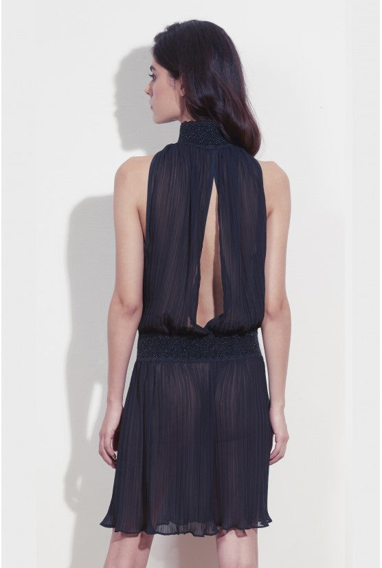 cadolle-robe-angela-mousseline-pliss-e-noire image 4