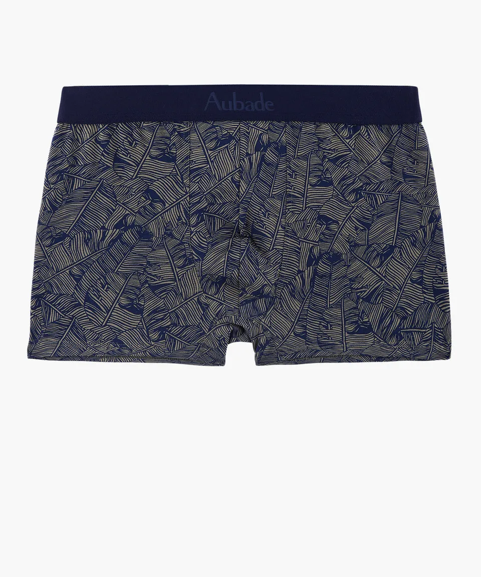 aubade-homme-boxer-gu-pard-marine-palm image 1