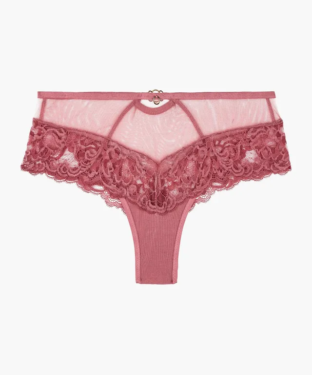 aubade-feeling-myself-shorty-rosewood-tulle-et-dentelle-fran-aise-bijou-dor image 1