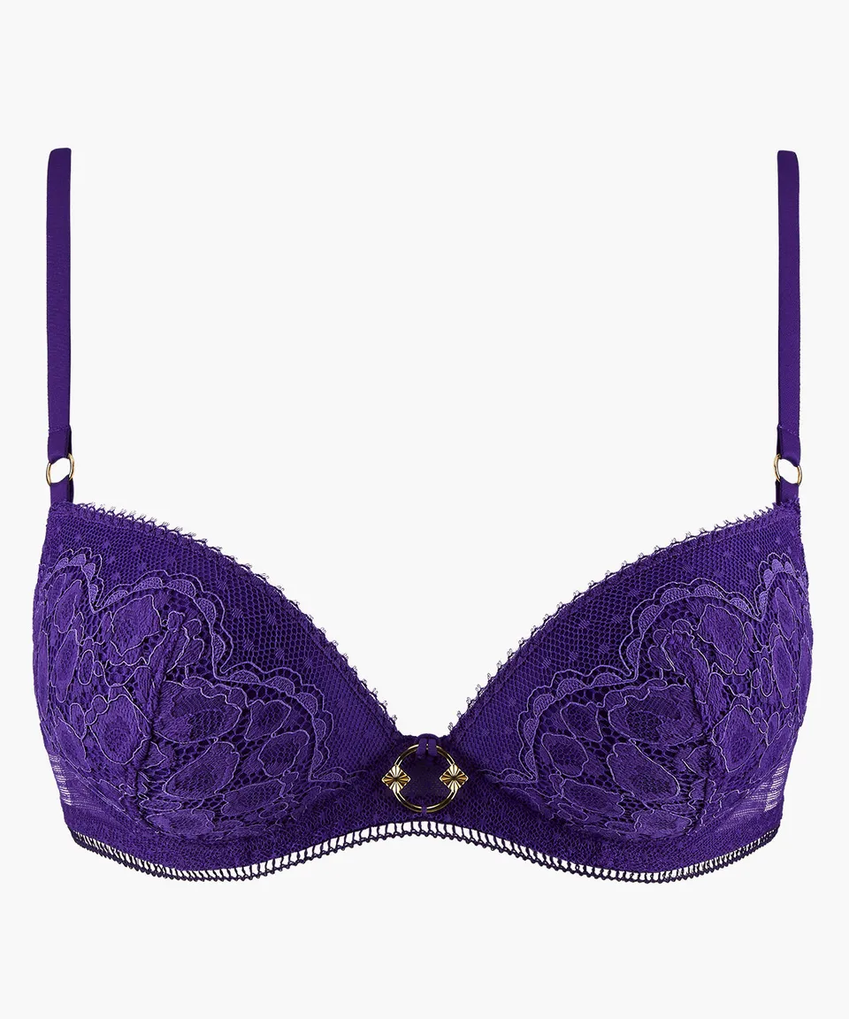 aubade-illusion-fauve-soutien-gorge-push-up-plongeant-ultraviolet image 1