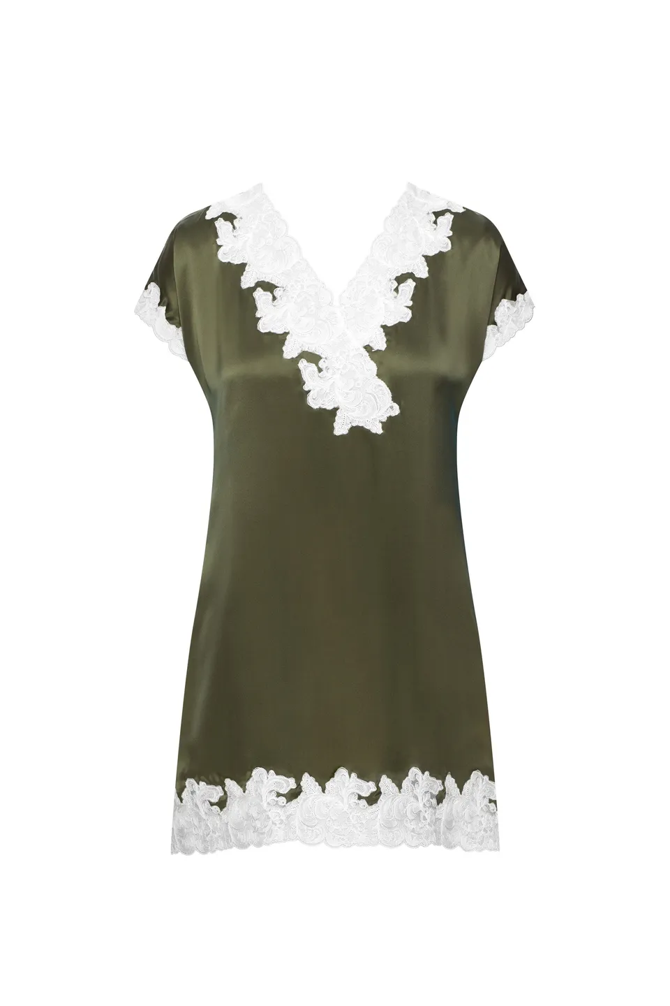cadolle-t-shirt-soie-kaki-chemise-de-nuit image 1