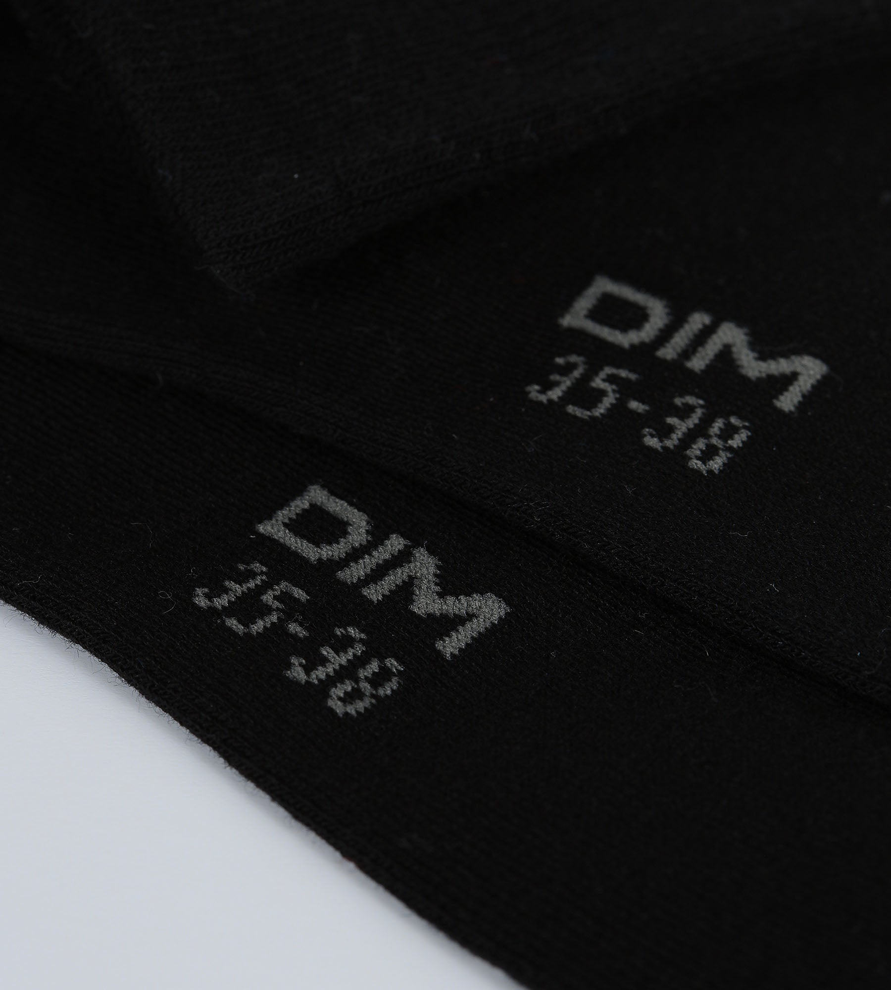 dim-mode-chaussette-haute-femme-coton-peign-noir image 3