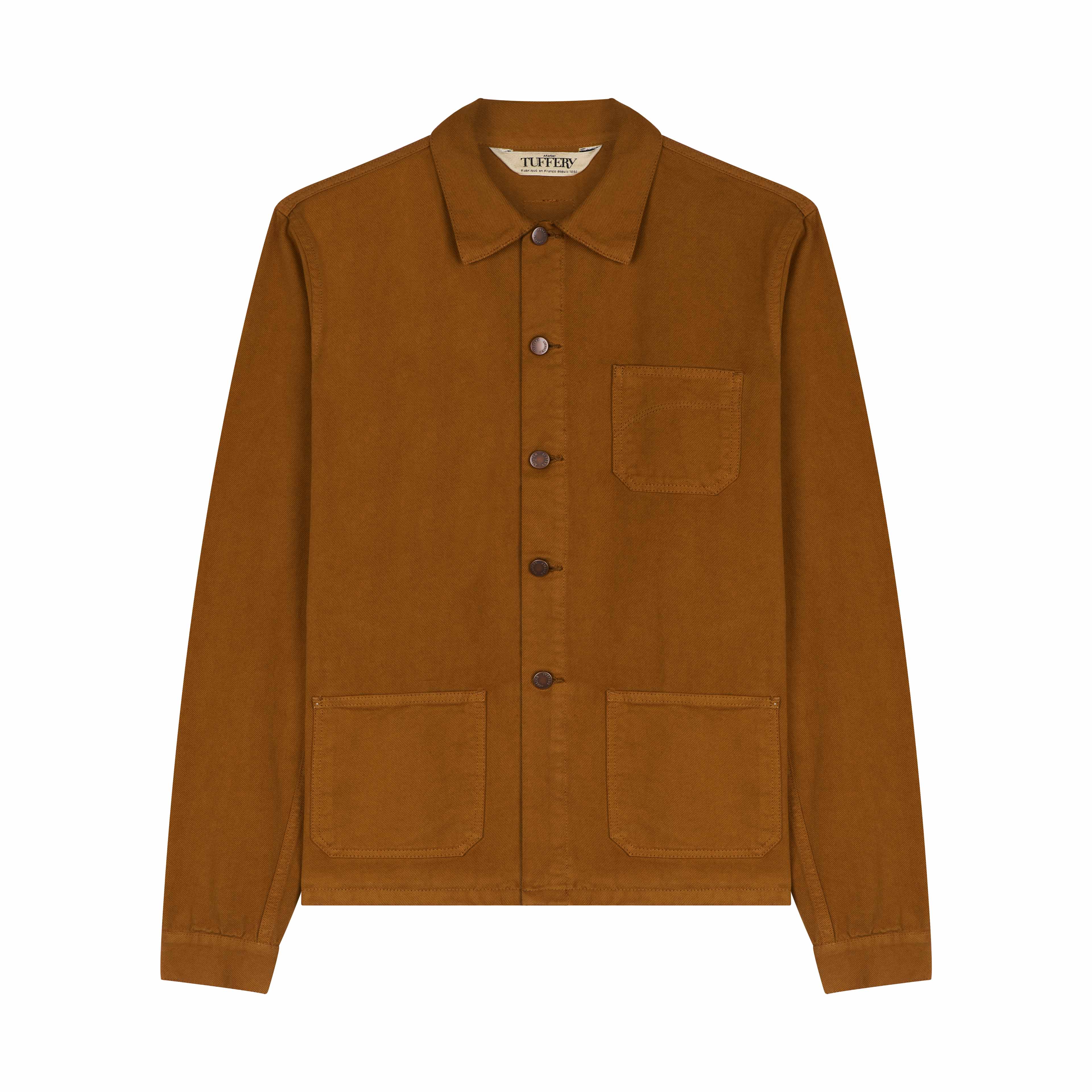 atelier-tuffery-m-jean-veste-homme-courte-denim-camel image 1