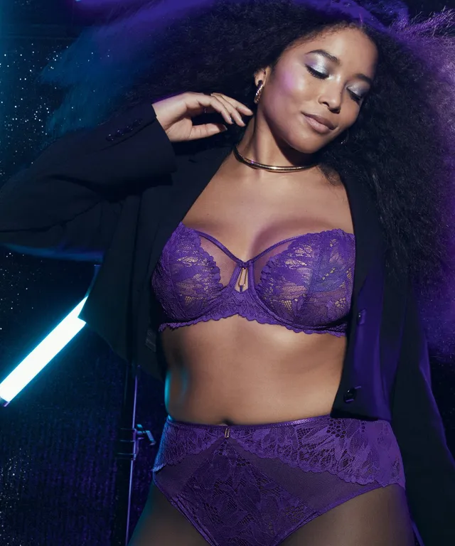aubade-flowermania-culotte-haute-poison-purple image 1