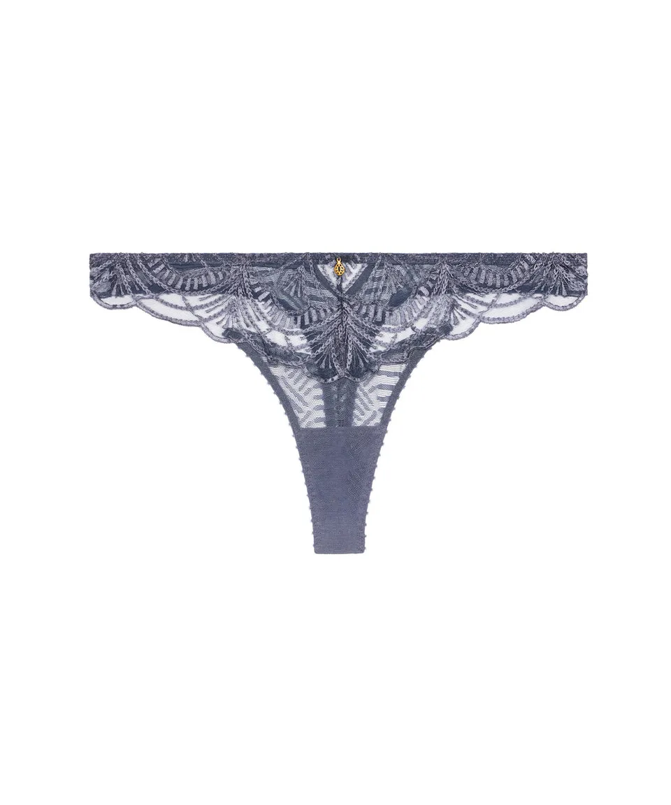 aubade-vibes-string-denim-tanga-en-dentelle-brod-e image 1