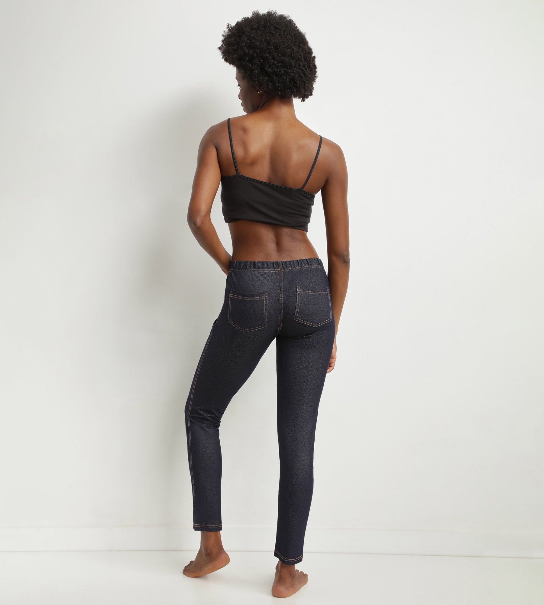 dim-relax-go-legging-femme-effet-jean-bleu-marine-avec-poches image 4