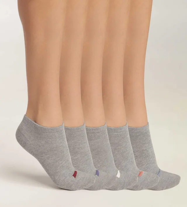 dim-ecodim-lot-de-5-socquettes-femme-coton-gris-clair-chin image 1