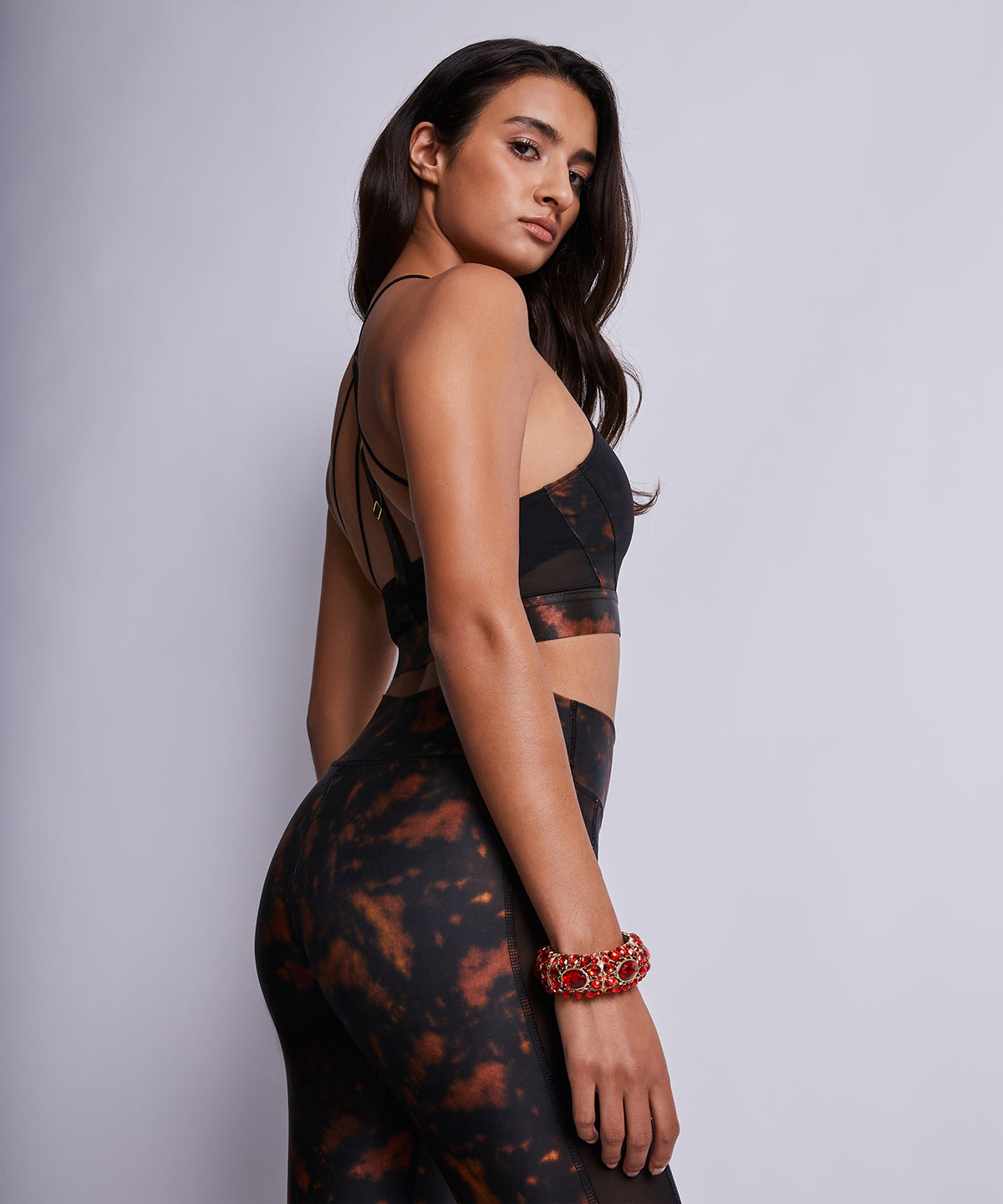 aubade-hot-motion-legging-taille-haute-amber-jungle image 6