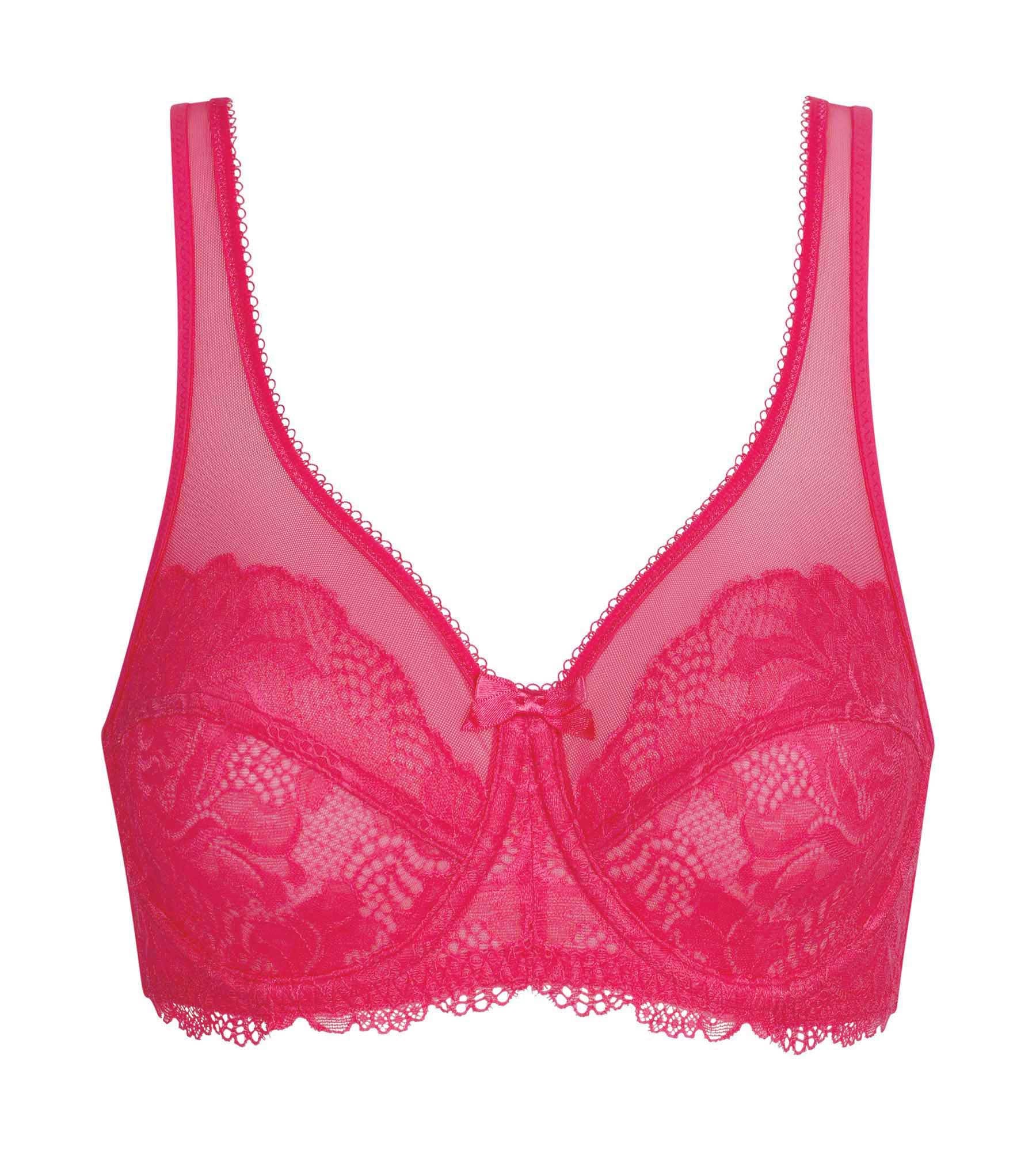 dim-generous-essentiel-soutien-gorge-emboitant-dentelle-fuchsia-intense image 5