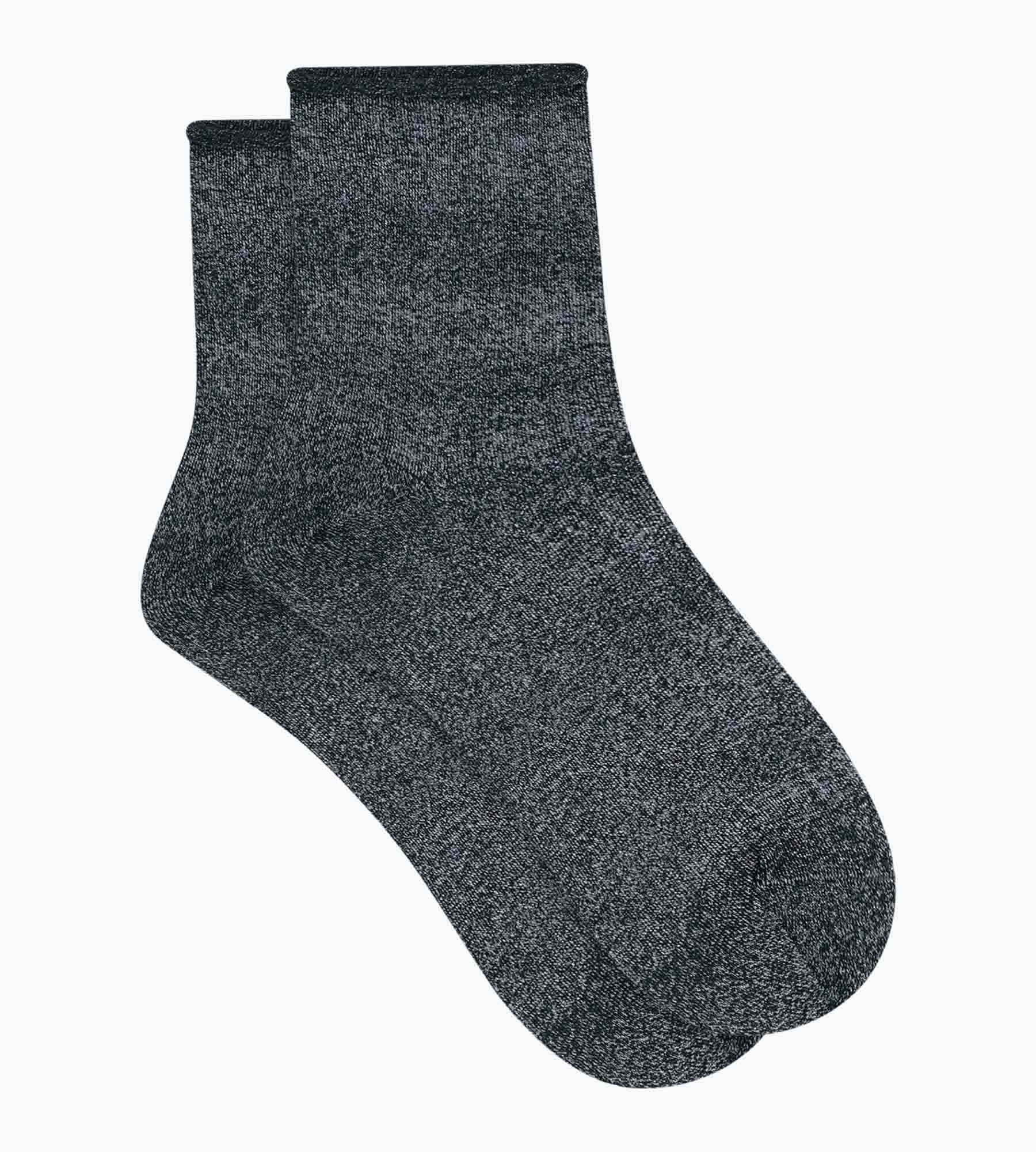chaussettes-femme-dim-mode-lurex-noir image 2