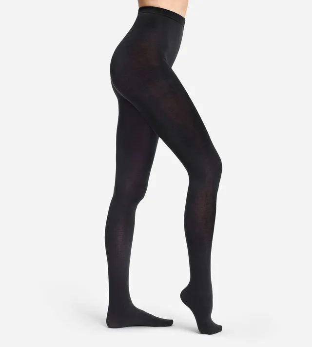dim-thermo-collant-chaud-effet-laine-noir-115d-femme image 1