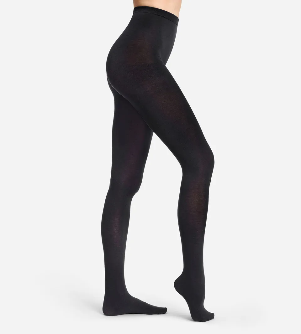 dim-thermo-collant-chaud-effet-laine-noir-115d-femme image 1