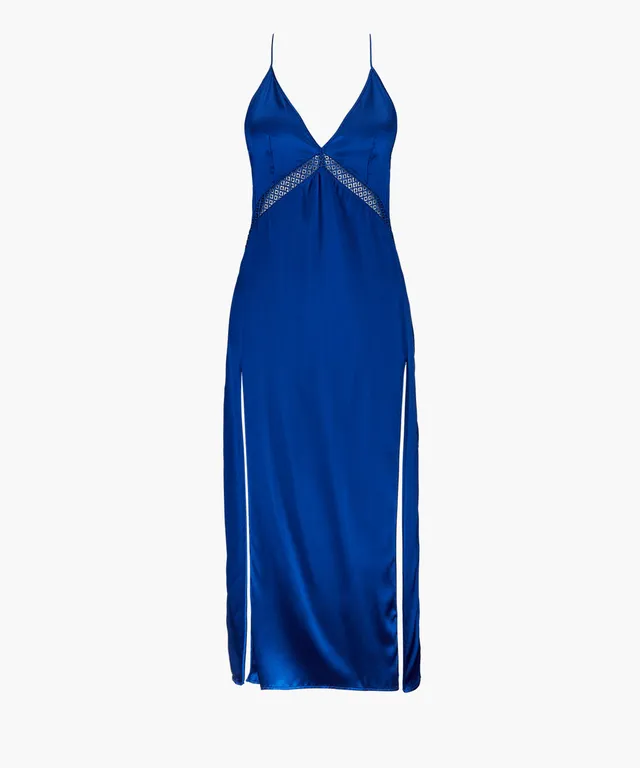 aubade-silk-desire-nuisette-longue-bleu-lectrique image 1